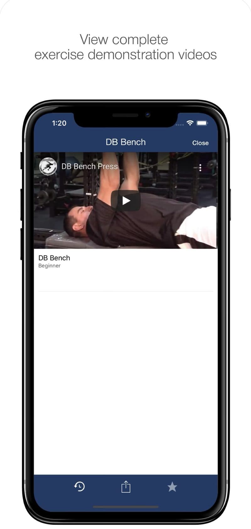 Video demonstration for every exercise